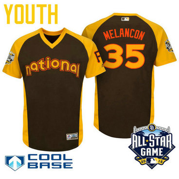YOUTH 2016 All-Star National Pittsburgh Pirates Mark Melancon #35 Brown Cool Base Jersey