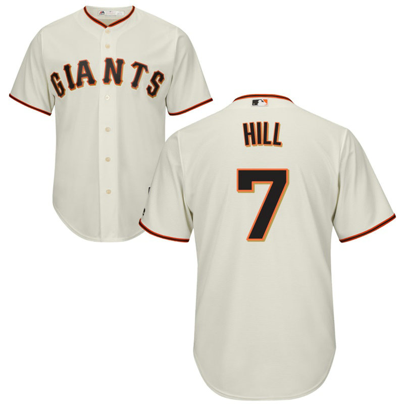 YOUTH San Francisco Giants #7 Aaron Hill Home Cream Cool Base Jersey YOUTH San Francisco Giants #7 Aaron Hill Home Cream Cool Base Jersey
