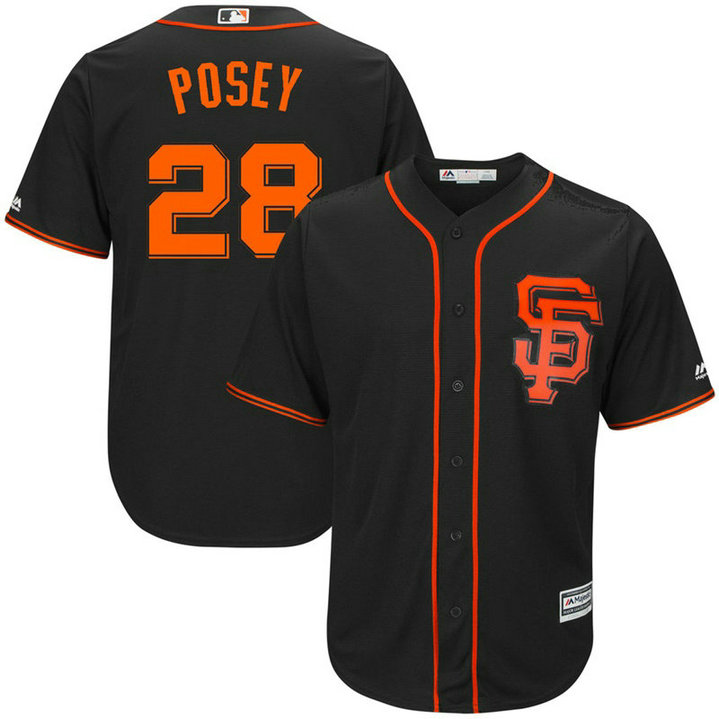 YOUTH San Francisco Giants #28 Buster Posey Replica Alternate Black Cool Base Jersey YOUTH San Francisco Giants #28 Buster Posey Replica Alternate Black Cool Base Jersey