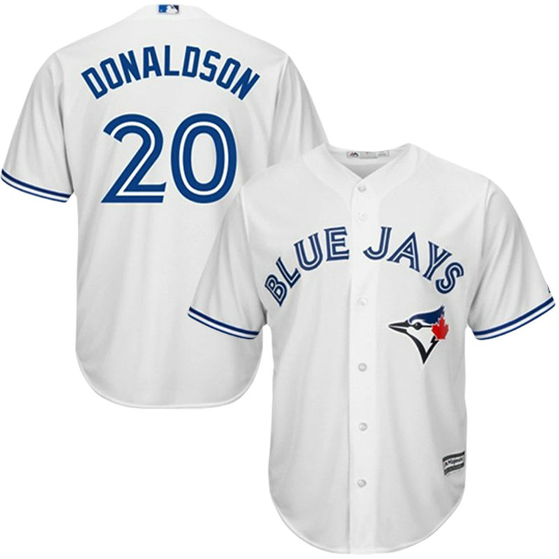 YOUTH Toronto Blue Jays #20 Josh Donaldson Home White Cool Base Jersey