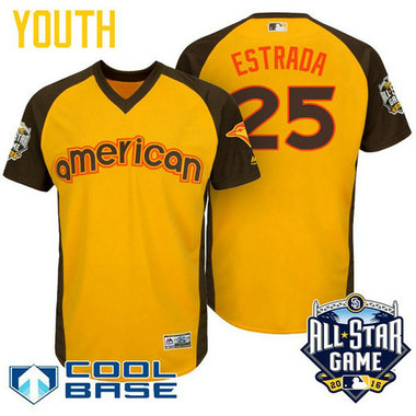 YOUTH 2016 All-Star American Toronto Blue Jays Marco Estrada #25 Yellow Cool Base Jersey
