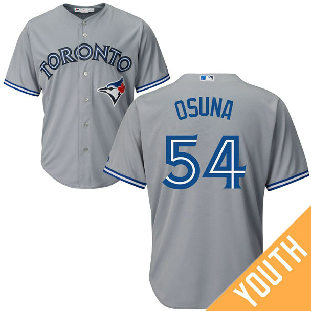 YOUTH Toronto Blue Jays #54 Roberto Osuna Road Grey Cool Base Jersey