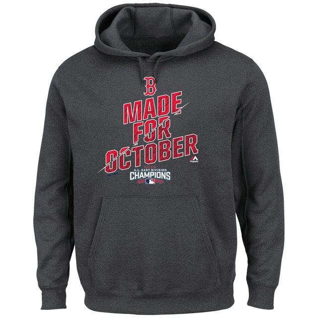 Red Sox 2016 AL East Champions Charcoal Made for October Hoodie Red Sox 2016 AL East Champions Charcoal Made for October Hoodie