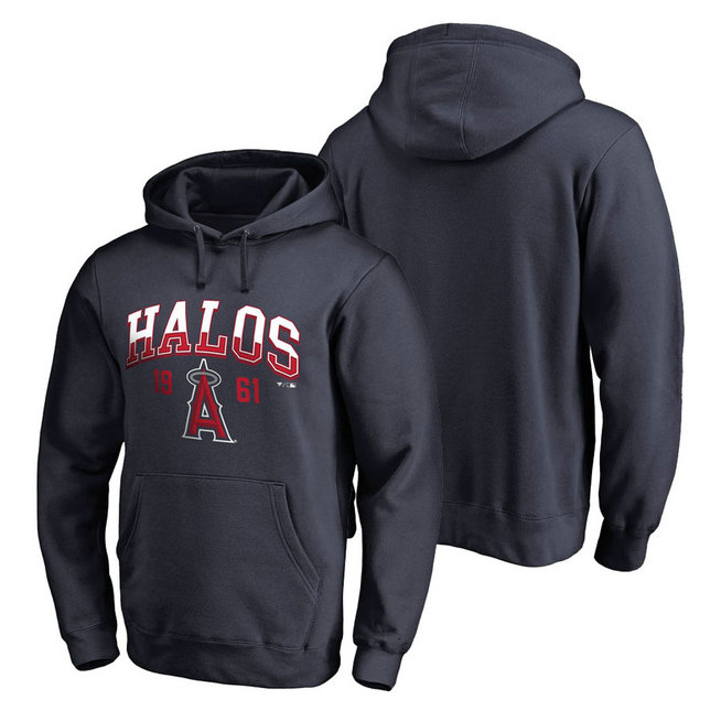 Los Angeles Angels Hometown Collection Halos Pullover Navy Hoodie Los Angeles Angels Hometown Collection Halos Pullover Navy Hoodie