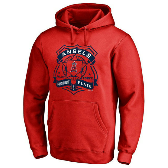 Angels Police Badge Red Pullover Hoodie