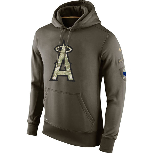 Los Angeles Angels Salute To Service Olive Hoodie