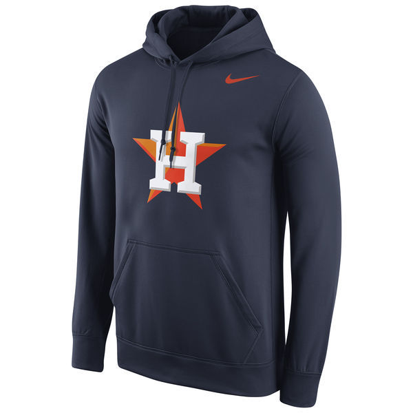 Astros Primary Logo Fleece Navy Pullover Hoodie