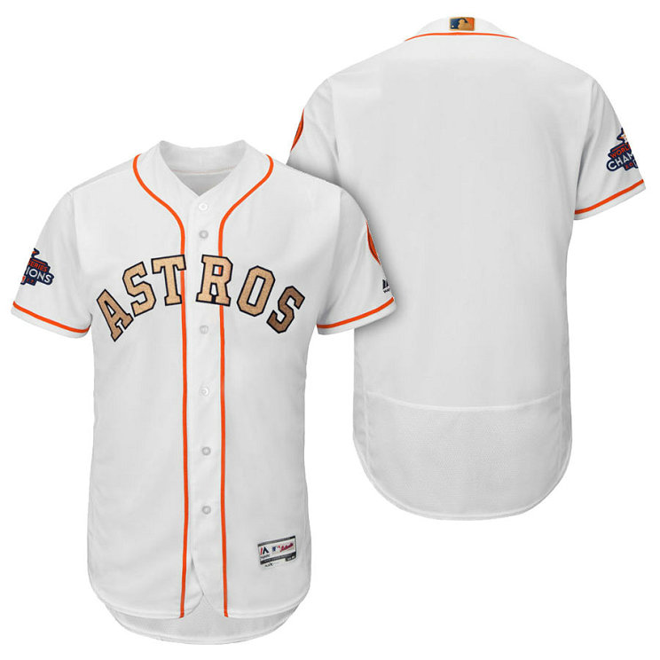 Houston Astros White Flex Base Jersey 2018 Gold Program Houston Astros White Flex Base Jersey 2018 Gold Program