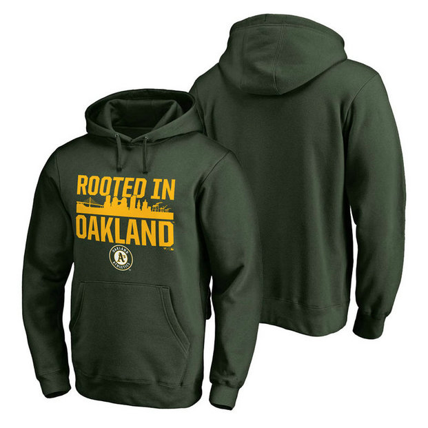 Oakland Athletics Hometown Collection Oakland Roots Pullover Green Hoodie Oakland Athletics Hometown Collection Oakland Roots Pullover Green Hoodie