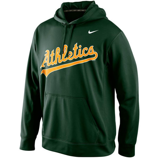 Athletics Team Logo Fleece Green Pullover Hoodie