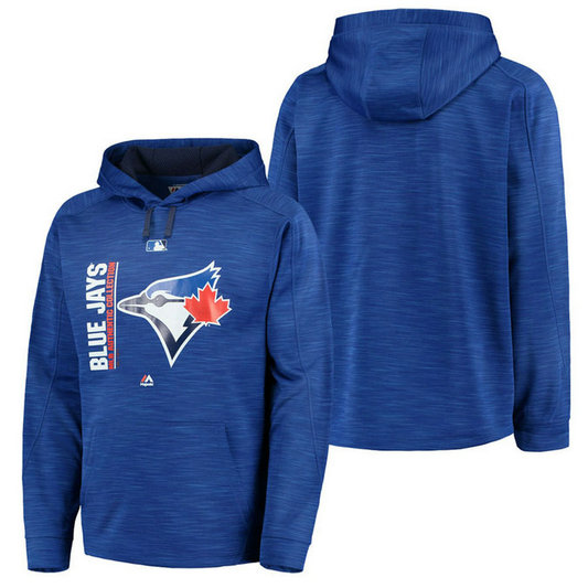 Blue Jays Authentic Collection Team Icon Streak Fleece Royal Pullover Hoodie