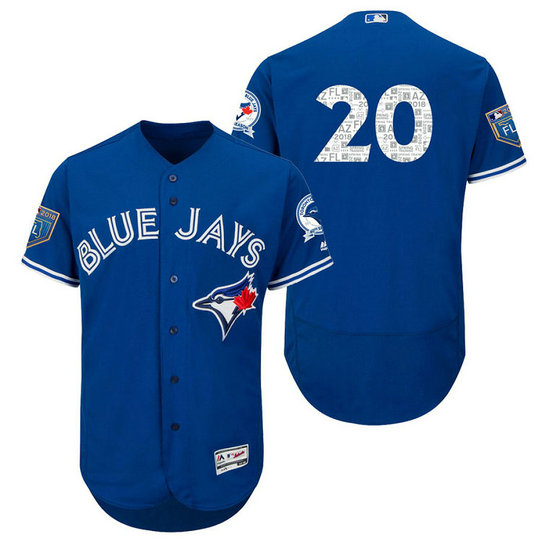 Toronto Blue Jays #20 Josh Donaldson Royal 2018 Spring Training Flex Base Jersey