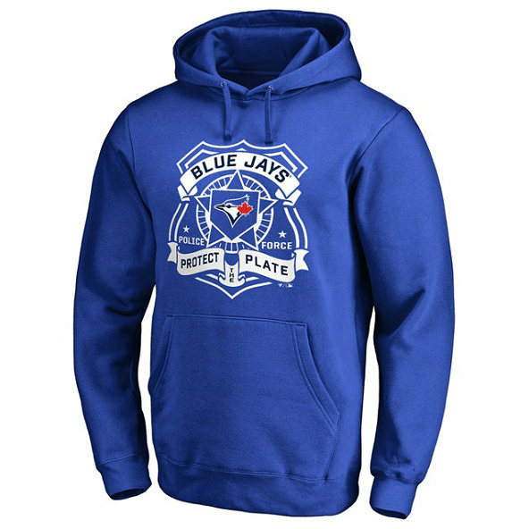 Blue Jays Police Badge Royal Pullover Hoodie Blue Jays Police Badge Royal Pullover Hoodie