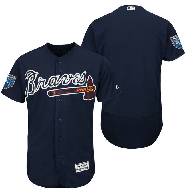 Atlanta Braves Navy 2018 Spring Training Flex Base Team Jersey Atlanta Braves Navy 2018 Spring Training Flex Base Team Jersey
