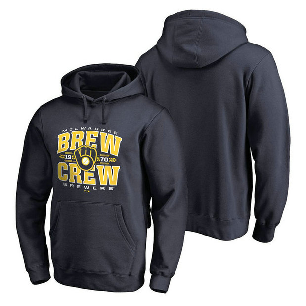 Milwaukee Brewers Hometown Collection Barley Pullover Navy Hoodie Milwaukee Brewers Hometown Collection Barley Pullover Navy Hoodie