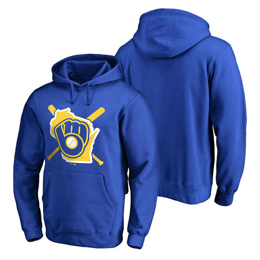 Milwaukee Brewers Hometown Collection Brew Town Pullover Royal Hoodie