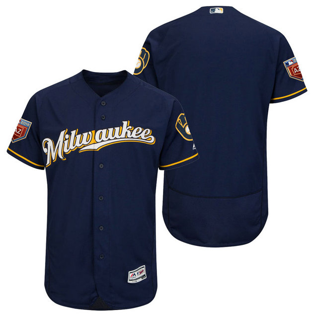 Milwaukee Brewers Navy 2018 Spring Training Flex Base Team Jersey Milwaukee Brewers Navy 2018 Spring Training Flex Base Team Jersey