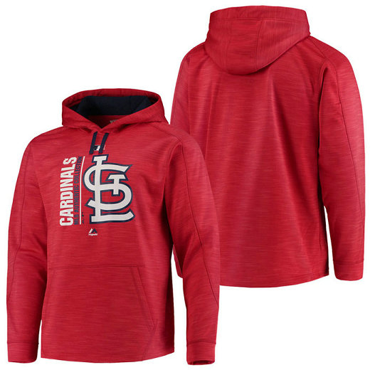 Cardinals Authentic Collection Team Icon Streak Fleece Red Pullover Hoodie