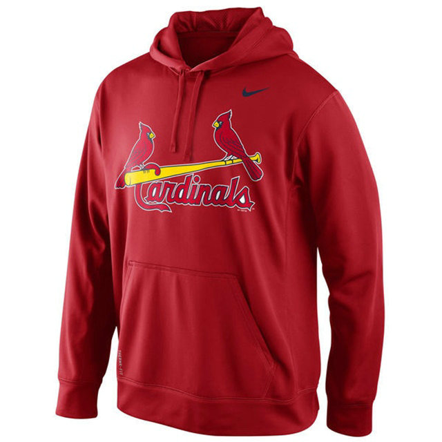 Cardinals Primary Logo Fleece Red Pullover Hoodie