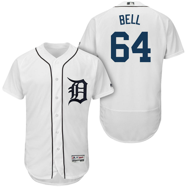 Detroit Tigers #64 Chad Bell White 2018 Home Authentic Collection Flex Base Jersey Detroit Tigers #64 Chad Bell White 2018 Home Authentic Collection Flex Base Jersey