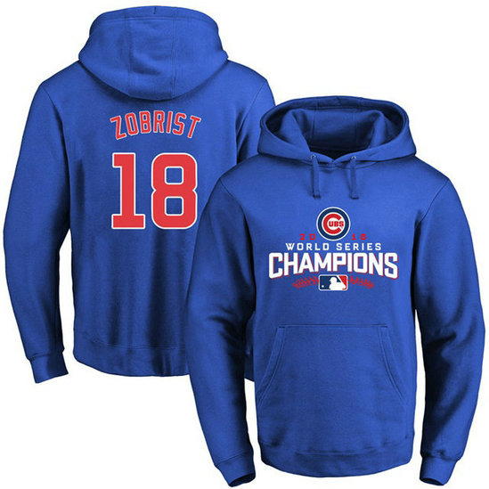 Cubs Ben Zobrist 2016 World Series Champions Walk Royal Pullover Hoodie