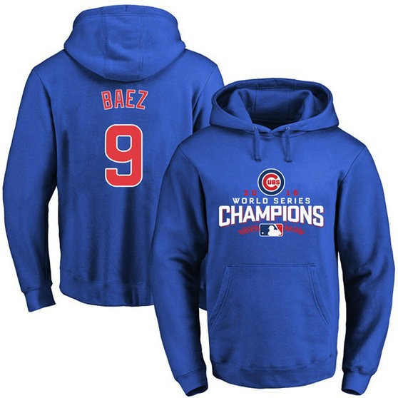 Cubs Javier Baez 2016 World Series Champions Walk Royal Pullover Hoodie