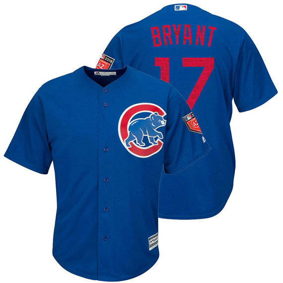 Chicago Cubs #17 Kris Bryant Royal 2018 Spring Training Cool Base Player Jersey Chicago Cubs #17 Kris Bryant Royal 2018 Spring Training Cool Base Player Jersey