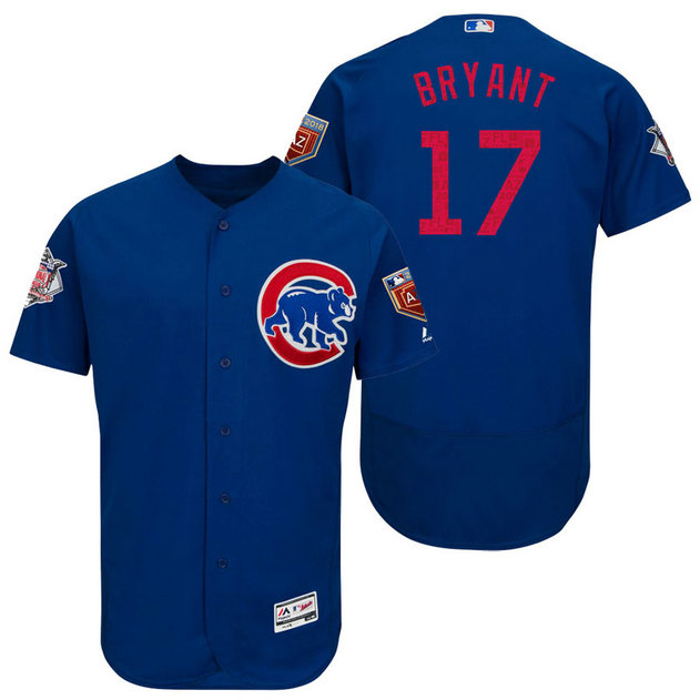 Chicago Cubs #17 Kris Bryant Royal 2018 Spring Training Flex Base Jersey Chicago Cubs #17 Kris Bryant Royal 2018 Spring Training Flex Base Jersey