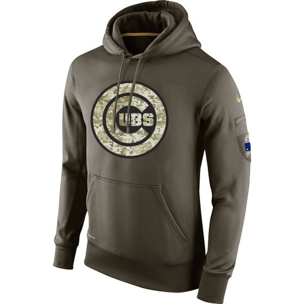 Chicago Cubs Salute To Service Olive Hoodie Chicago Cubs Salute To Service Olive Hoodie
