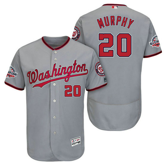 Washington Nationals #20 Daniel Murphy Road Player Flex Base Jersey 2018 All-Star Game