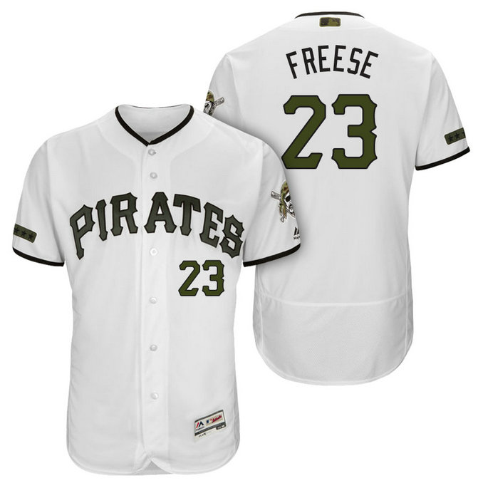 Pittsburgh Pirates #23 David Freese White 2018 Home Alternate Authentic Collection Flex Base Jersey