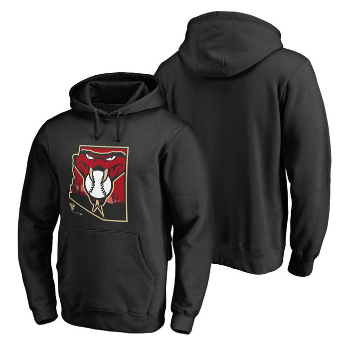 Arizona Diamondbacks Hometown Collection Baja Pullover Black Hoodie Arizona Diamondbacks Hometown Collection Baja Pullover Black Hoodie