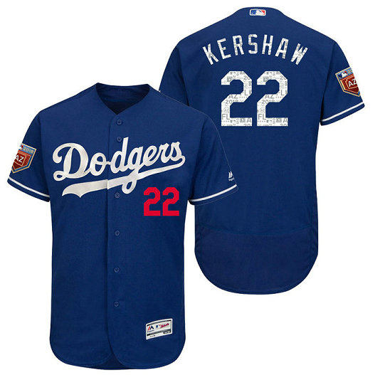 Los Angeles Dodgers #22 Clayton Kershaw Royal 2018 Spring Training Flex Base Jersey Los Angeles Dodgers #22 Clayton Kershaw Royal 2018 Spring Training Flex Base Jersey
