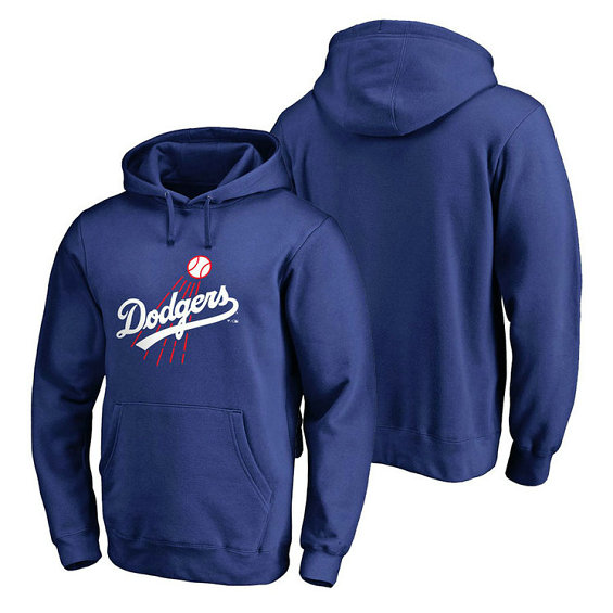 Los Angeles Dodgers Logo Cooperstown Collection Huntington Pullover Royal Hoodie