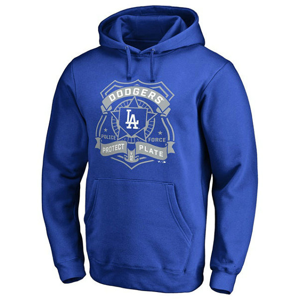 Dodgers Police Badge Royal Pullover Hoodie