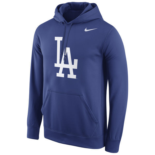 Dodgers Primary Logo Fleece Royal Pullover Hoodie