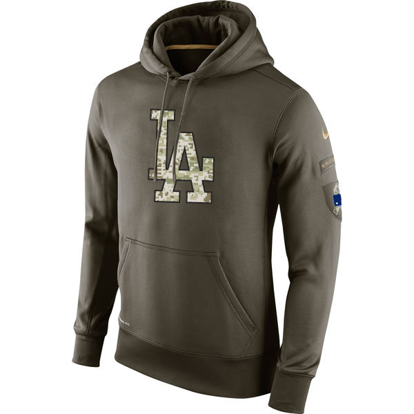 Los Angeles Dodgers Salute To Service Olive Hoodie