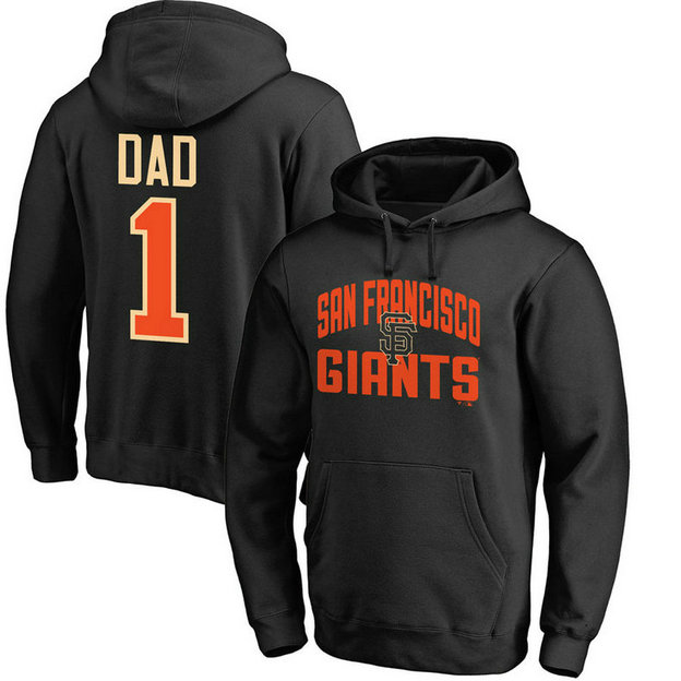San Francisco Giants Father's Day Black #1 Dad Player Pullover Hoodie San Francisco Giants Father's Day Black #1 Dad Player Pullover Hoodie
