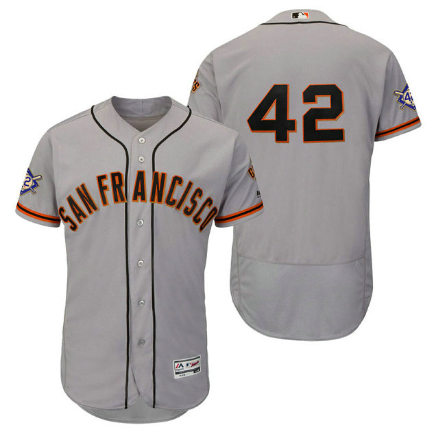San Francisco Giants Gray Authentic Flex Base Jersey 2018 Jackie Robinson Day San Francisco Giants Gray Authentic Flex Base Jersey 2018 Jackie Robinson Day