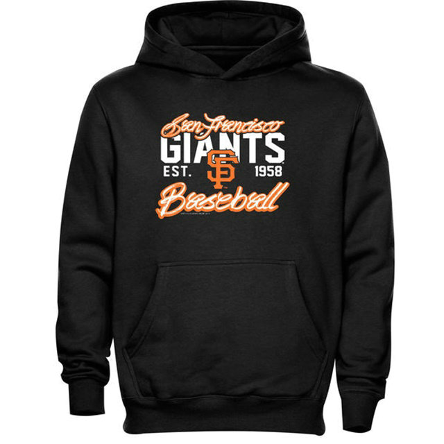 Giants Throwback Fleece Black Pullover Hoodie Giants Throwback Fleece Black Pullover Hoodie