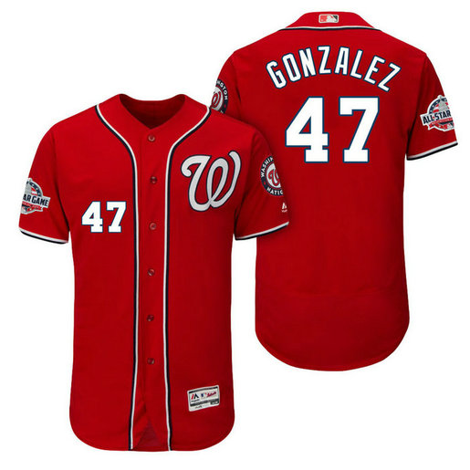 Washington Nationals #47 Gio Gonzalez Alternate Player Flex Base Jersey 2018 All-Star Game