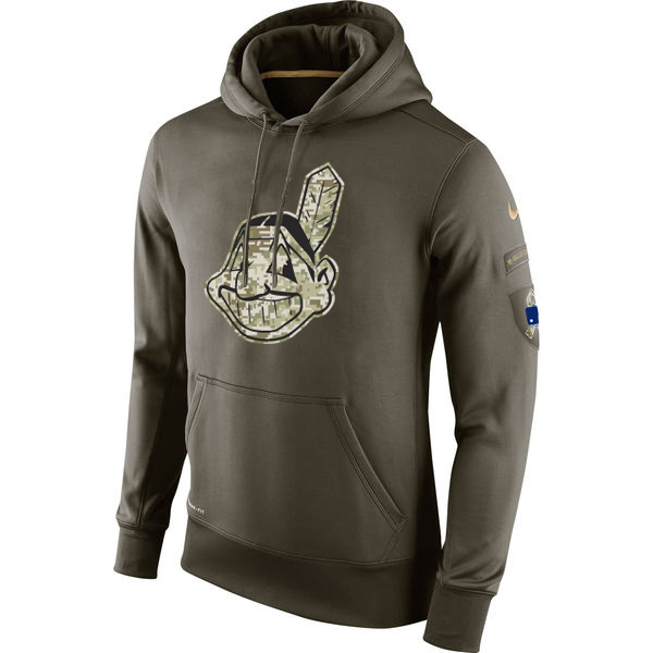 Cleveland Indians Salute To Service Olive Hoodie Cleveland Indians Salute To Service Olive Hoodie