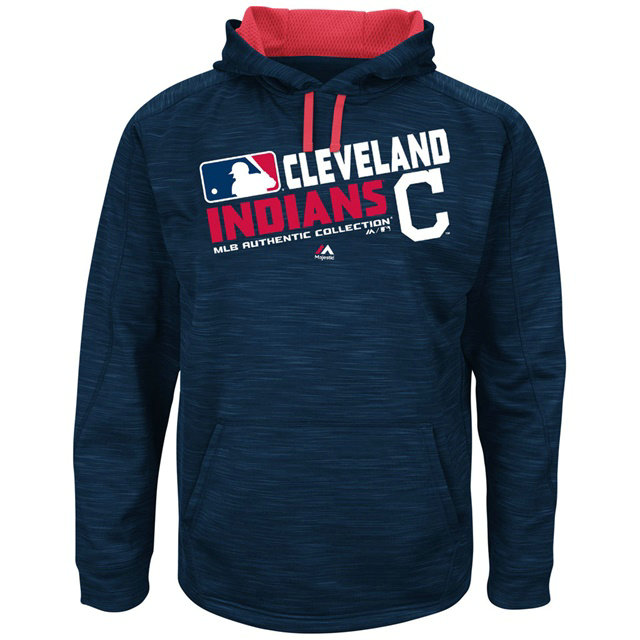 Cleveland Indians Team Choice Streak Navy Authentic Collection Hoodie Cleveland Indians Team Choice Streak Navy Authentic Collection Hoodie