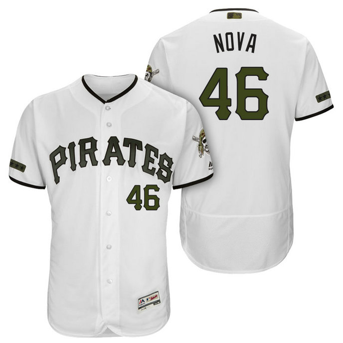 Pittsburgh Pirates #46 Ivan Nova White 2018 Home Alternate Authentic Collection Flex Base Jersey
