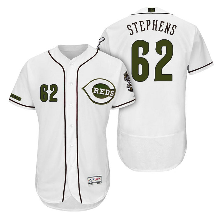 Cincinnati Reds #62 Jackson Stephens White Alternate 2018 Authentic Collection Player Flex Base Jersey Cincinnati Reds #62 Jackson Stephens White Alternate 2018 Authentic Collection Player Flex Base Jersey