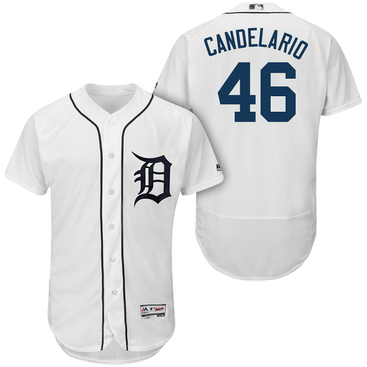 Detroit Tigers #46 Jeimer Candelario White 2018 Home Authentic Collection Flex Base Jersey Detroit Tigers #46 Jeimer Candelario White 2018 Home Authentic Collection Flex Base Jersey