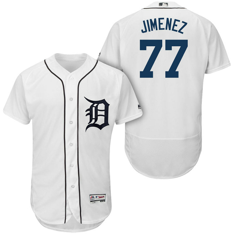 Detroit Tigers #77 Joe Jimenez White 2018 Home Authentic Collection Flex Base Jersey
