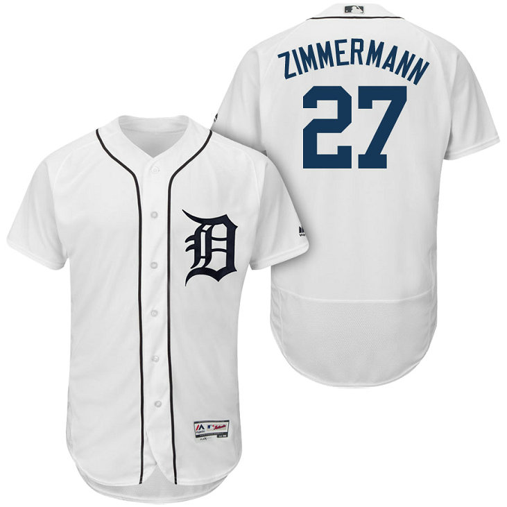 Detroit Tigers #27 Jordan Zimmermann White 2018 Home Authentic Collection Flex Base Jersey Detroit Tigers #27 Jordan Zimmermann White 2018 Home Authentic Collection Flex Base Jersey
