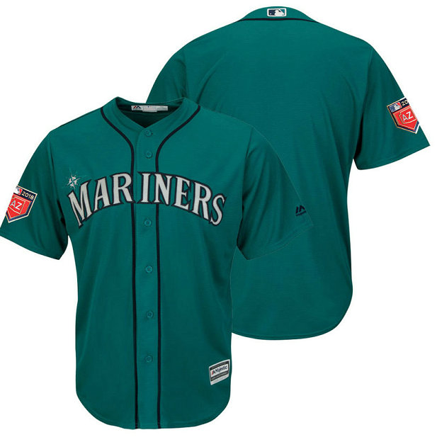 Seattle Mariners Aqua 2018 Spring Training Cool Base Team Jersey Seattle Mariners Aqua 2018 Spring Training Cool Base Team Jersey