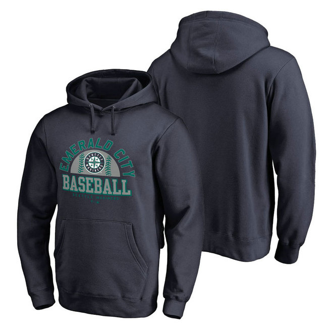 Seattle Mariners Hometown Collection Cascadia Pullover Navy Hoodie Seattle Mariners Hometown Collection Cascadia Pullover Navy Hoodie